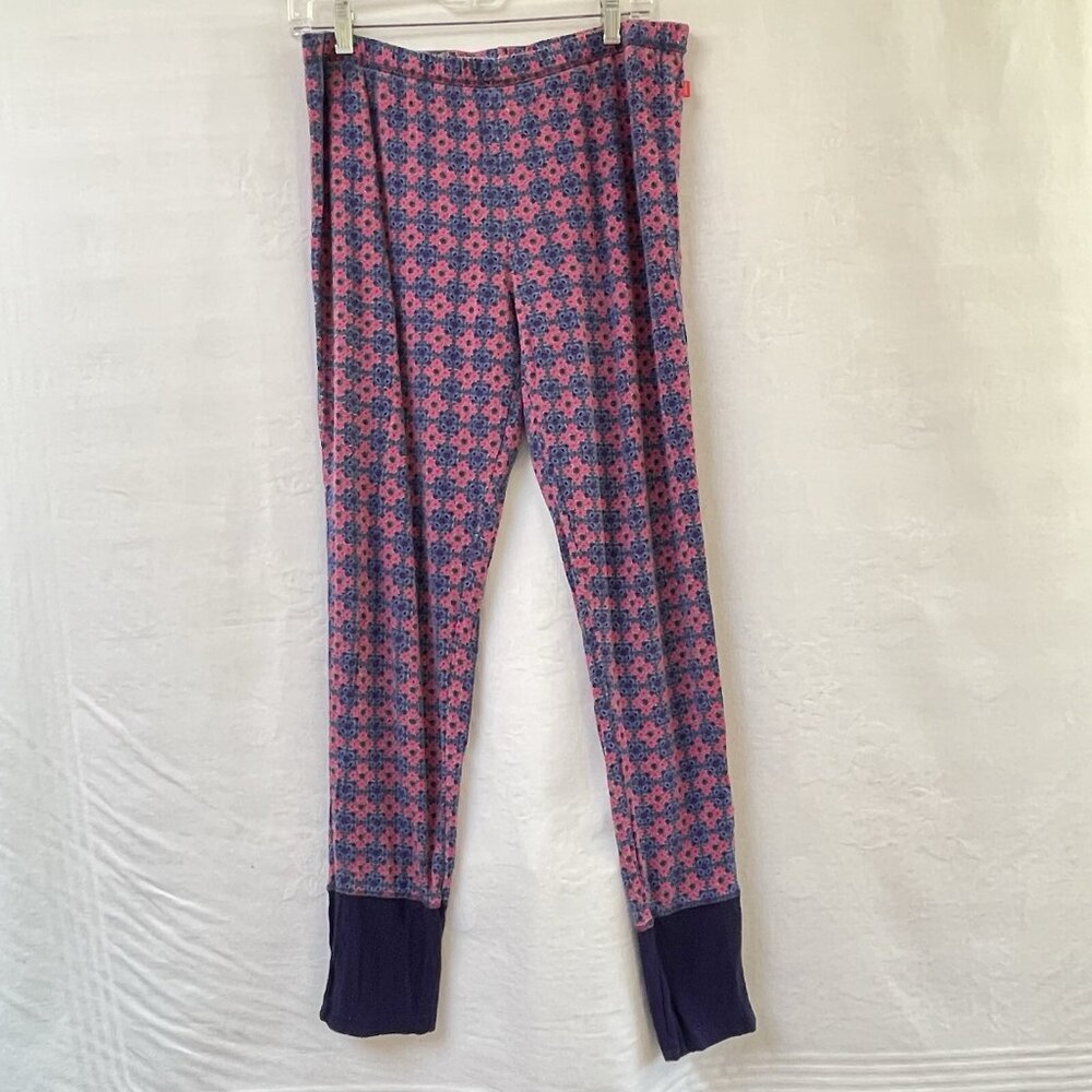 Josie Natori Pants Womens Large Multicolored Soft Stretchy Floral Loungewear